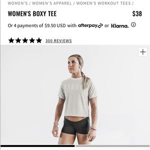 Nobull women’s box crop T - oatmeal xs